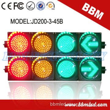 Red, Yellow, Green Ball, Green Arrow with Clear Lens LED Traffic Light
